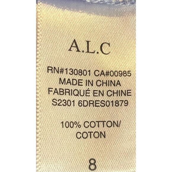 A.L.C. Monica Dress in Vitality Blue & White NWT Size 8 - Picture 6 of 6